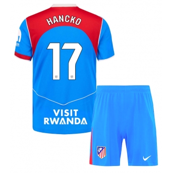 Billige Fotballdrakt Atletico Madrid David Hancko #17 Replika Tredjedraktsett Barn 2025-26 Kortermet (med bukser)